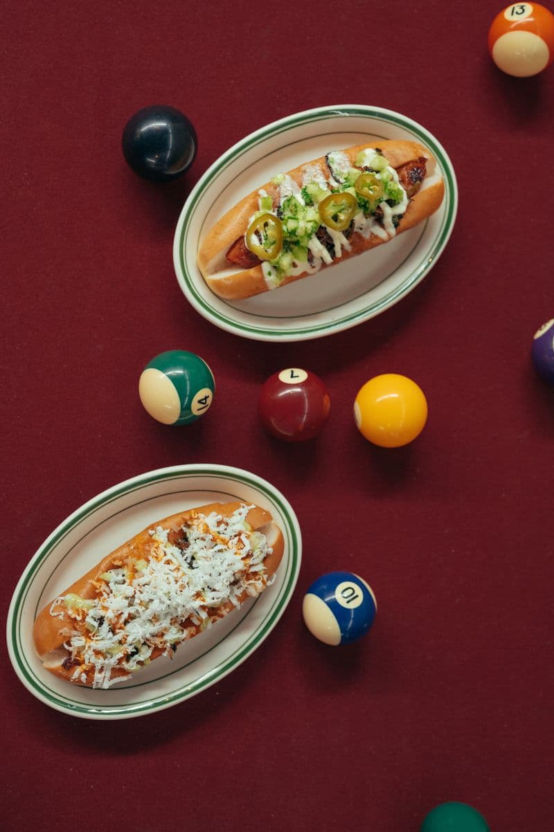 food and pool balls