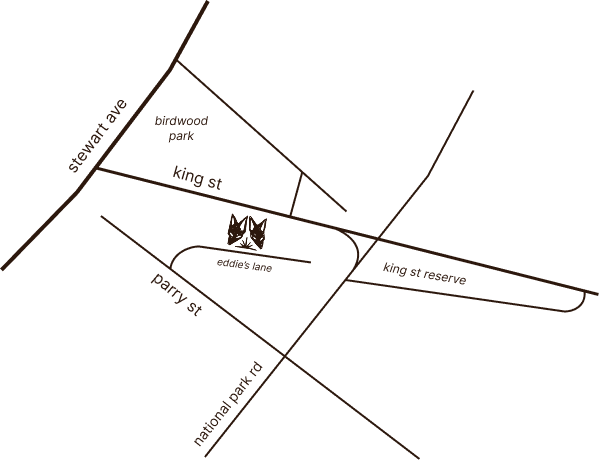 Map showing Coyote's location